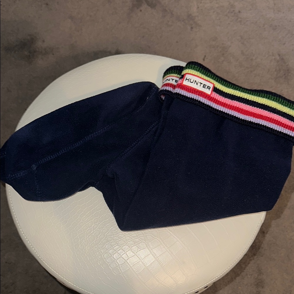 Hunter Navy Socks with Colorful Stripe